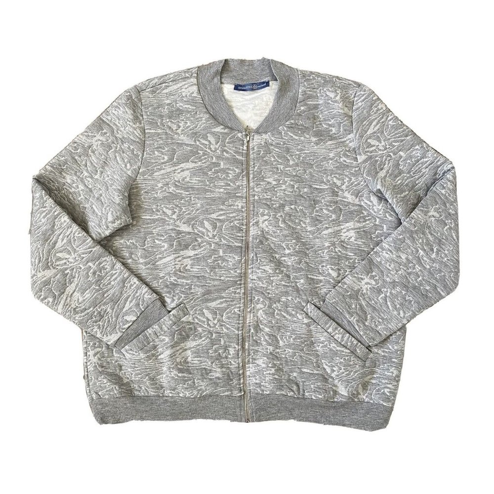 Signature Weekend Gray Zipper Sweater Warm Sz Large